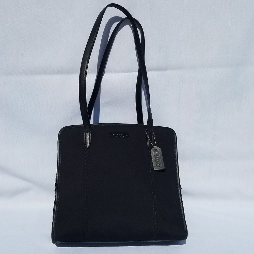 Coach #6206 Vintage Black Neoprene and Leather